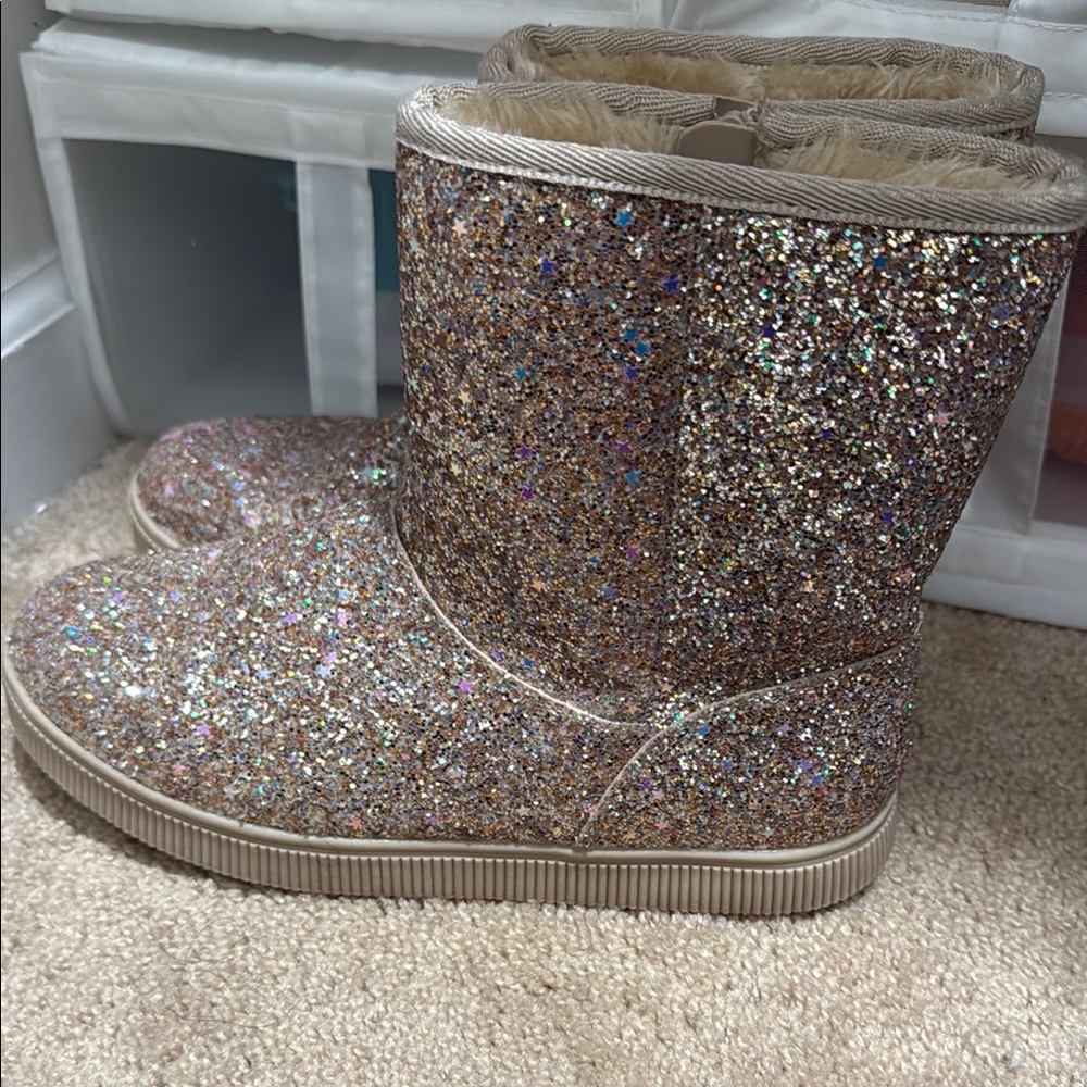 Cat & Jack Glittery Kids Boots - Multicolor Sparkle